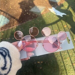 NWT 🏷️ | Disney Parks | Pink Round Sunglasses with Playful Ear Accents